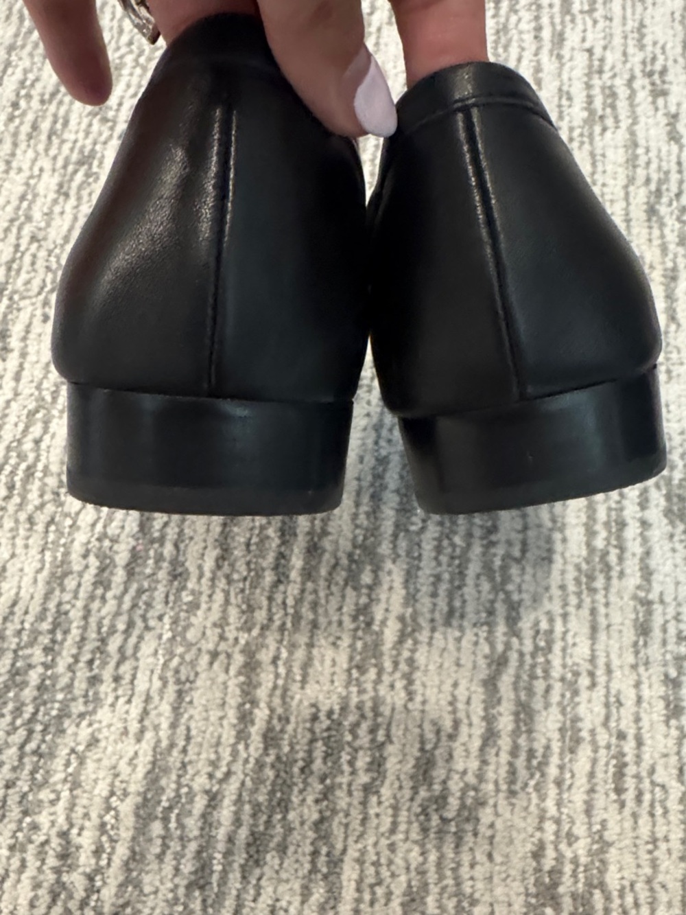 Black Leather Slip-On Moccasin Loafers - Picture 7 of 8